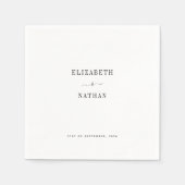 Minimalistische Hochzeit Serviette (Vorderseite)