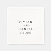 Minimalistische Hochzeit Serviette (Vorderseite)