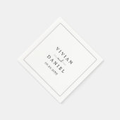 Minimalistische Hochzeit Serviette (Ecke)