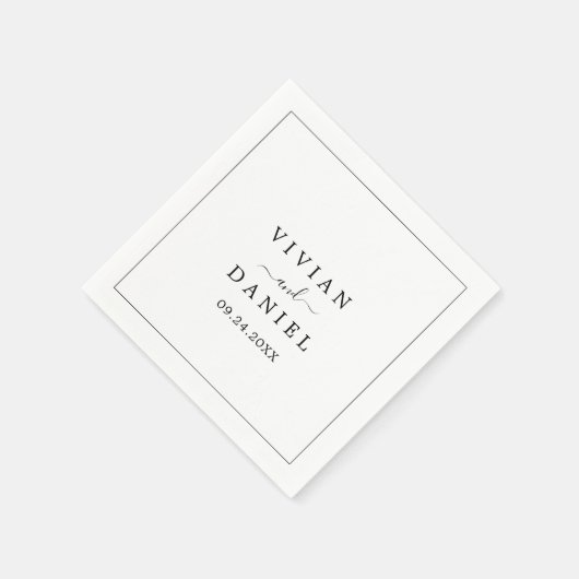 Minimalistische Hochzeit Serviette (Ecke)