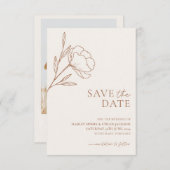 Minimalistische Hochzeit Sichern Sie das Datum bot Save The Date (Vorne/Hinten)