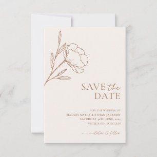 Minimalistische Hochzeit Sichern Sie das Datum bot Save The Date