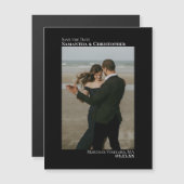 Minimalistische Hochzeit Speichern Sie das Date Fo Magneteinladung (Vorne/Hinten)