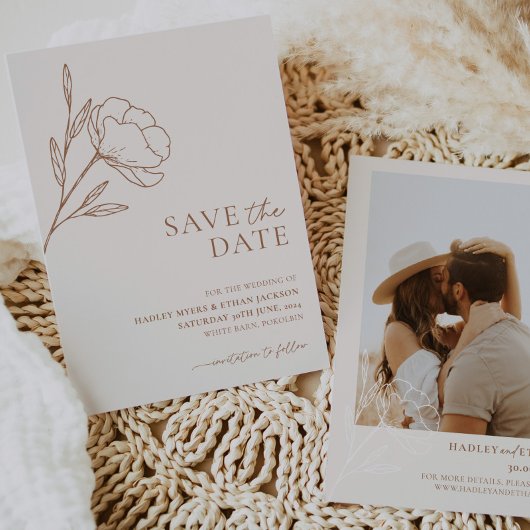 Minimalistische Hochzeit Speichern Sie das Datum b Save The Date