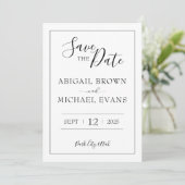 Minimalistische Hochzeit speichern Sie das Datum Save The Date (Stehend Vorderseite)