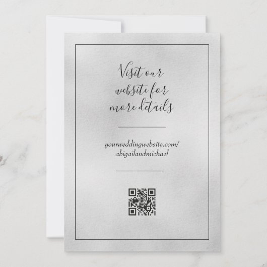 Minimalistische Hochzeit speichern Sie das Datum Save The Date (Rückseite)
