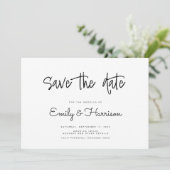 Minimalistische Hochzeit Speichern Sie die Datumsk Save The Date (Stehend Vorderseite)