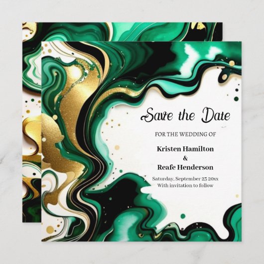 Minimalistische Hochzeit Speichern Sie die Datumsk Save The Date (Vorne/Hinten)