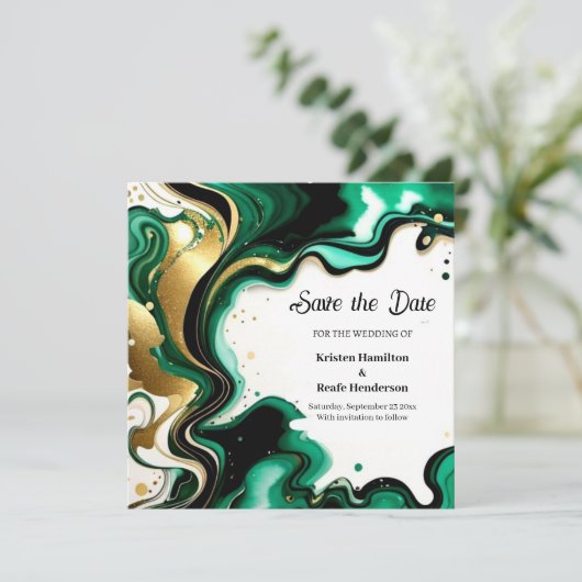 Minimalistische Hochzeit Speichern Sie die Datumsk Save The Date (Stehend Vorderseite)