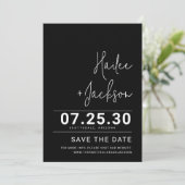 Minimalistische Hochzeit Stilvoll sauber, einfach Save The Date (Stehend Vorderseite)