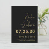 Minimalistische Hochzeit Stilvoll sauber, einfach  Save The Date (Stehend Vorderseite)