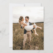 Minimalistische Hochzeit Stilvoll sauber, einfach  Save The Date (Rückseite)