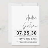 Minimalistische Hochzeit Stilvoll sauber, einfach Save The Date (Vorderseite)