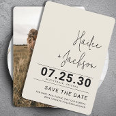 Minimalistische Hochzeit Stilvoll sauber, einfach  Save The Date