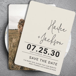 Minimalistische Hochzeit Stilvoll sauber, einfach  Save The Date
