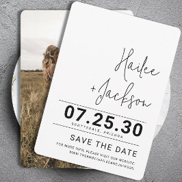 Minimalistische Hochzeit Stilvoll sauber, einfach  Save The Date