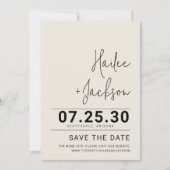Minimalistische Hochzeit Stilvoll sauber, einfach Save The Date (Vorderseite)
