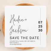 Minimalistische Hochzeit Stilvoll sauberer einfach Save The Date