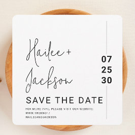 Minimalistische Hochzeit Stilvoll sauberer einfach Save The Date
