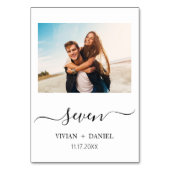 Minimalistische Hochzeit Tischnummer (Vorderseite)