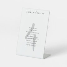 Minimalistische Hochzeit Tischnummer 4