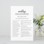 Minimalistische Hochzeit Traditionen Dusche (Stehend Vorderseite)