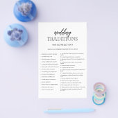 Minimalistische Hochzeit Traditionen Duschgame Fly Flyer (Einzeln)