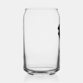 Minimalistische Hochzeit Trauzeuge Name Schwarz Dosenglas (Rechts)