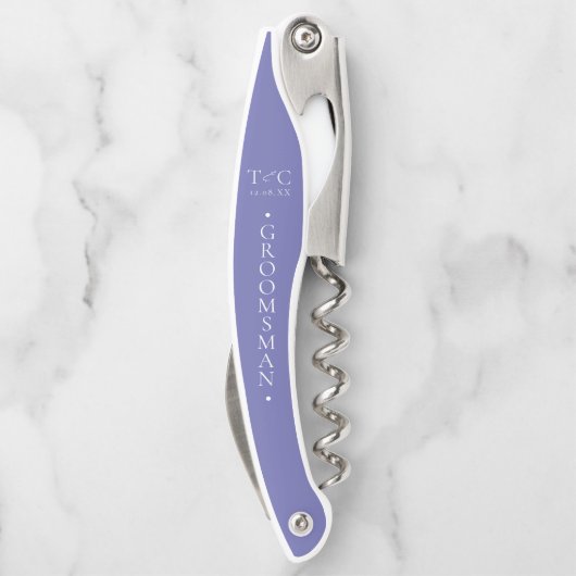 Minimalistische Hochzeit Trauzeuge Peri ID954 Kellnermesser (Rückseite)