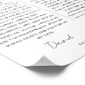 Minimalistische Hochzeit Unsere Stimmen mit elegan Poster (Ecke)