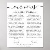 Minimalistische Hochzeit Unsere Stimmen mit elegan Poster (Vorne)
