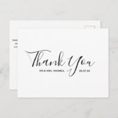 Minimalistische Hochzeit Vielen Dank Calligraphy S Postkarte (Vorne/Hinten)