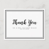 Minimalistische Hochzeit Vielen Dank, dass Sie Sch Postkarte (Vorderseite)