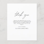 Minimalistische Hochzeit Vielen Dank Foto Einfache (Rückseite)