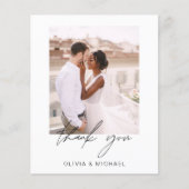 Minimalistische Hochzeit Vielen Dank Foto Einfache (Vorderseite)