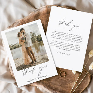 Minimalistische Hochzeit Vielen Dank Foto Simple Dankeskarte