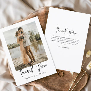Minimalistische Hochzeit Vielen Dank Foto Simple Dankeskarte