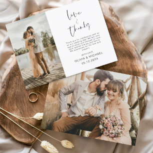 Minimalistische Hochzeit Vielen Dank Foto Simple Dankeskarte