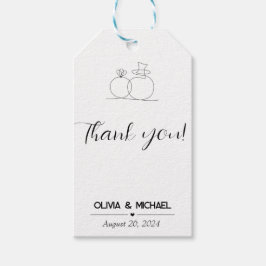 Minimalistische Hochzeit Vielen Dank für Ihr Inter Geschenkanhänger