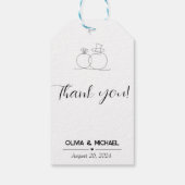 Minimalistische Hochzeit Vielen Dank für Ihr Inter Geschenkanhänger (Rückseite)