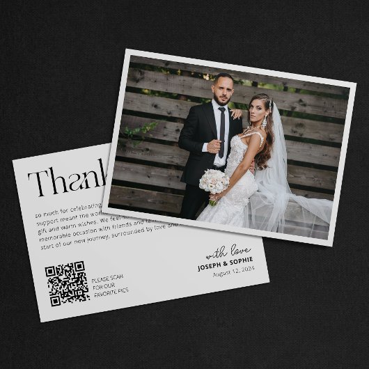 Minimalistische Hochzeit Vielen Dank Ihr Card Foto Dankeskarte