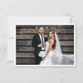 Minimalistische Hochzeit Vielen Dank Ihr Card Foto Dankeskarte (Vorderseite)