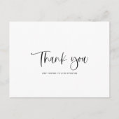 Minimalistische Hochzeit Vielen Dank Postkarte (Vorderseite)