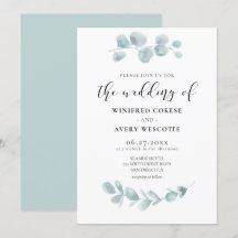 Minimalistische Hochzeit von Aquarellen