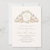 Minimalistische Hochzeit von Autumn Pumpkin Einladung (Vorderseite)
