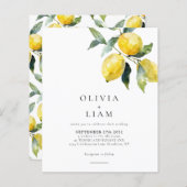 MINIMALISTISCHE Hochzeit von Citrus Lemon (Vorne/Hinten)