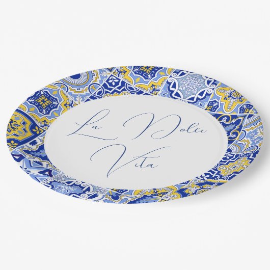 Minimalistische Hochzeit von Elfenbein Pappteller (Schrägansicht)