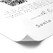 Minimalistische Hochzeit von Hochzeitskriegen Poster (Ecke)