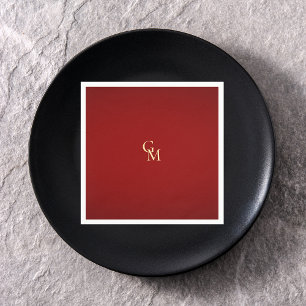 Minimalistische Hochzeit von Luxus Red & Gold Mono Serviette