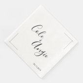 Minimalistische Hochzeit von Napkins mit überquert Serviette (Ecke)